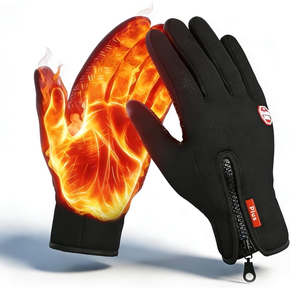 Warm Thermal Gloves Cycling Running Driving Gloves, Winter Thermal Gloves, Waterproof Windproof Touchscreen Glove, Cold Weather Comfort for Men and Women
