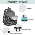 thumbnail image 4 of Game Controller Black Pattern Backpack for School, Cute School Bag with Adjustable Shoulder Straps and Padded Back, 13.4"x11"x4.7", 4 of 5