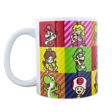 Super Mario Bros 884427 Bros Character Squares 11 oz Ceramic Mug Super Mario Bros 884427 Bros Character Squares 11 oz Ceramic Mug