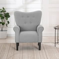 thumbnail image 5 of Hommow Mid Century Wingback Arm Chair,High Back Accent Chair,Gray, 5 of 8
