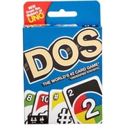 Mattel Games DOS Family Card Game, From the Makers of UNO, with 108 Cards, Makes a Great Game for 7 Year Olds and Up