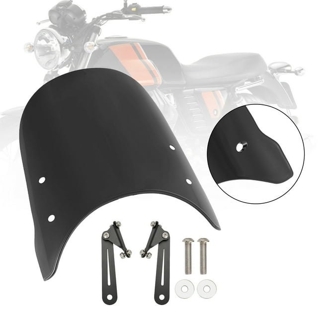 Windshield WindScreen fit for MOTO GUZZI V7 Classic 2016-2023 V9 Bobber 2018-23 Black