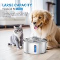 thumbnail image 3 of FeiKong Fuente de agua para gatos, fuente para gatos de 108 oz/3,2 l, dispensador automático de agua para perros con luz LED y sistema de filtración circulante para gatos, perros, múltiples usos, 3 of 5
