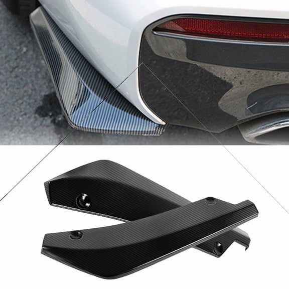 Car Front Rear Bumper Strip Lip Spoiler Diffuser Splitter Scratch Protector Winglets Carbon Fiber Side Skirt Extension