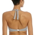 thumbnail image 2 of Freya Jewel Cove Banded Underwire Halter Bikini Top (7232),34F,Stripe Black, 2 of 4