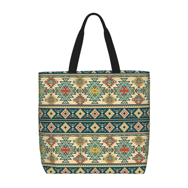 Easygdp Traditional Tribal Aztec1 Bolsa Tote para Mujer, Bolso de Hombro para Trabajo, Playa, Viajes, Compras y Supermercado
