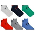 thumbnail image 2 of Polo Ralph Lauren Men s 6-Pack Big Pony Quarter Sock Multi Size One Size, 2 of 6
