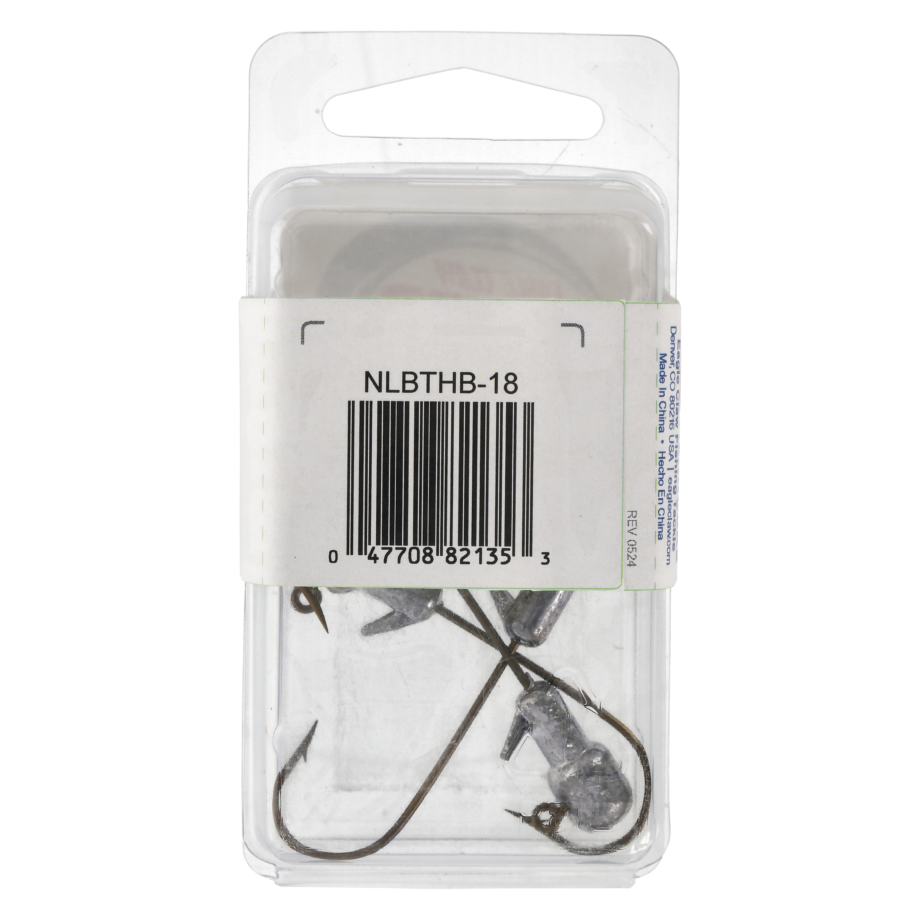 Lazer Sharp Tin Tube & Grub Jig Head - Barbed Collar - 3 Pack - 1/8 oz - Unpainted