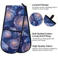 thumbnail image 4 of Dailycode Double Sided Oven Mitt with Loop Heat Resistant Kitchen Long Potholders 7" x 35" Starry Sky Shells, 4 of 6