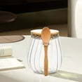 thumbnail image 4 of hulanddfd Glass Container with Wooden Lid and Spoon, Glass Coffee Nut Canister Family Practical Storage Jar for Kitchen and Daily Use, 4 of 5