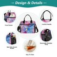 thumbnail image 3 of FORMRS Insulated Lunch Bag for Work School Unisex Large Capacity Cooler with Shoulder Strap, Watercolor Blue Marble Pattern, 3 of 6