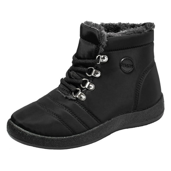 RKSTN Snow Boots for Women New Winter Hiking Shoes Warm Snow Lace Up Casual Shoes Snow Boots Shoes