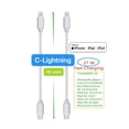 thumbnail image 3 of PYYAN-Short USB Cable 5 Variety Pack 10-PCS Mixed 5 Varieties X 2PCS (10-inch) Compatible Mobiles Charging Station/Power Bank/Tablets/Laptops and More... (White), 3 of 3