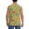 thumbnail image 4 of Haiem Men's Floral with Butterflies Print Tank Tops Summer Sleeveless Cut Off Workout T-Shirts Fitness Vest Athletic Undershirts-Small, 4 of 8