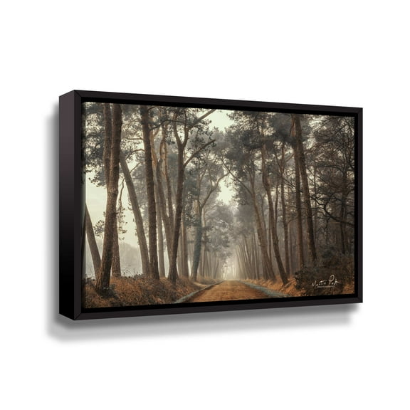 Artwall Path of Pines, Gallery Wrapped Floater-framed Canvas by Martin Podt