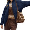 thumbnail image 4 of Women's Oversized Lightweight Down Coat Long Sleeve Zip Packable Short Puffer Jackets, 4 of 5