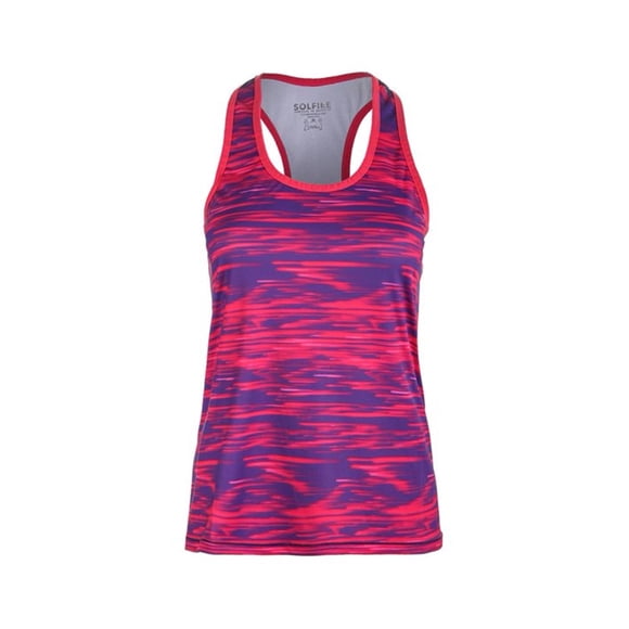 SOLFIRE Womens Stretch Your Limits Racerback Tank Top acaipink L