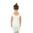thumbnail image 3 of Elowel Girls' Ruffle Short Sleeve Skirted Leotard White (size-4-6 ), 3 of 3