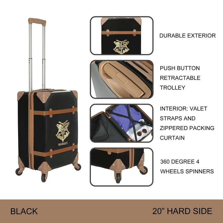 Harry Potter Hogwarts Crest Trunk Travel Bag Luggage Tag Rolling Luggage Kit
