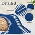 thumbnail image 3 of Blue Striped Pillow Covers 16"x24", Farmhouse Blue White Stripes Soft Brushed Microfiber Breathable Throw Pillow Covers, Decorative Pillowcase with Zipper for Couch Sofa Bedroom Living Room, 3 of 9