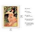 thumbnail image 2 of Job - Cigarette Rolling Papers Advertisement - Art Nouveau - Vintage Advertising Poster by Alphonse Mucha c.1898 - Fine Art Matte Paper Print (Unframed) 11x14in, 2 of 4