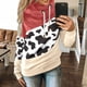 thumbnail image 1 of Puntoco Mujeres Vaca Impreso Pullover Sudaderas Con Capucha De Manga Larga Con Cordón Tops Sudadera Puntoco Puntoco-7156, 1 of 5