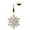 White, variant on Daisy Flower Zircon Belly Button Navel Ring Bars Body Piercing Fashion Jewelry-White