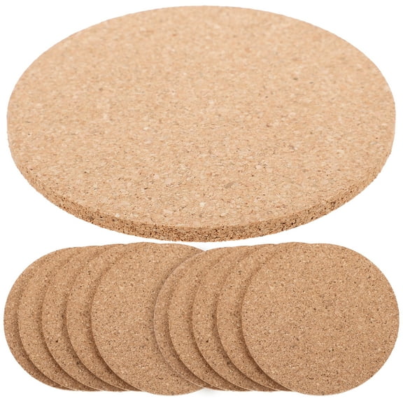 Cork Placemats Cup Coasters Kitchen Hot Plate Insulation Pads Holder Bulk Plant Office 20 Pcs