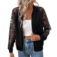thumbnail image 2 of LOVZFMLL Vestes pour Femmes Mode Cardigan Décontracté Solide Veste à Manches Longues Fermeture Éclair Lcae, 2 of 6
