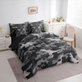 thumbnail image 3 of Feelyou Fashion Camo Bedding Comforter Set 7pcs, Grey Dinosaur Animal Queen Bedding Sets, 3 of 8