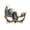 A002- Gold, variant on Masquerade Mask Black and Red Glitter Metal Design for Halloween Party and Masquerade Ball Events for Adults Single Piece
