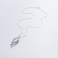 thumbnail image 7 of Naierhg Fashion Women Opal Leaf Long Chain Hollow Wedding Party Sweater Necklace Silver, 7 of 7
