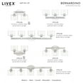thumbnail image 6 of Livex Lighting - Bernardino - 5 Light Extra Large Bath Vanity-9.75 Inches Tall, 6 of 16