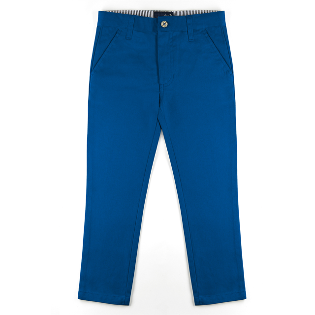 Buyless Fashion Pantalons Garçons Coupe Droite Ajustée en Coton