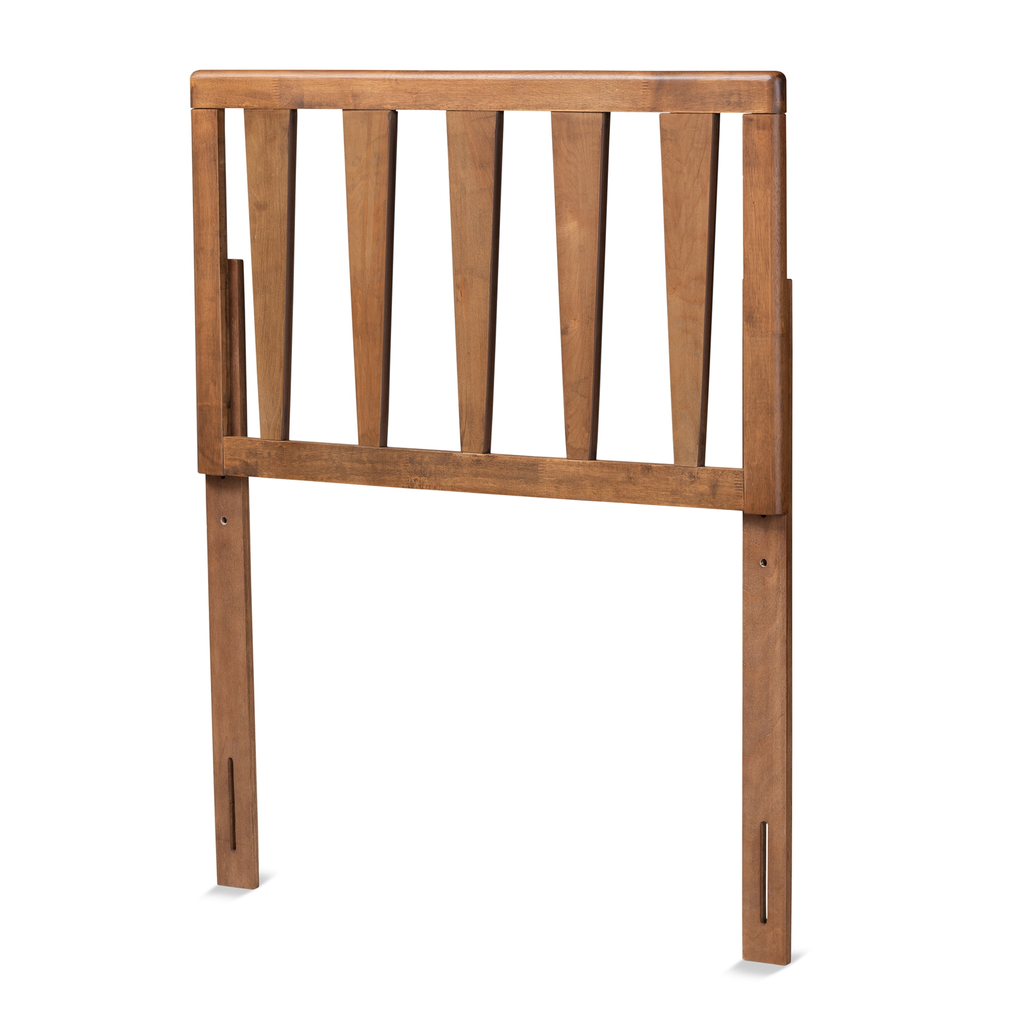 Baxton Studio Duncan Contemporary/Modern Slat Back Support Engineered Wood Headboard, Twin, Ash Walnut