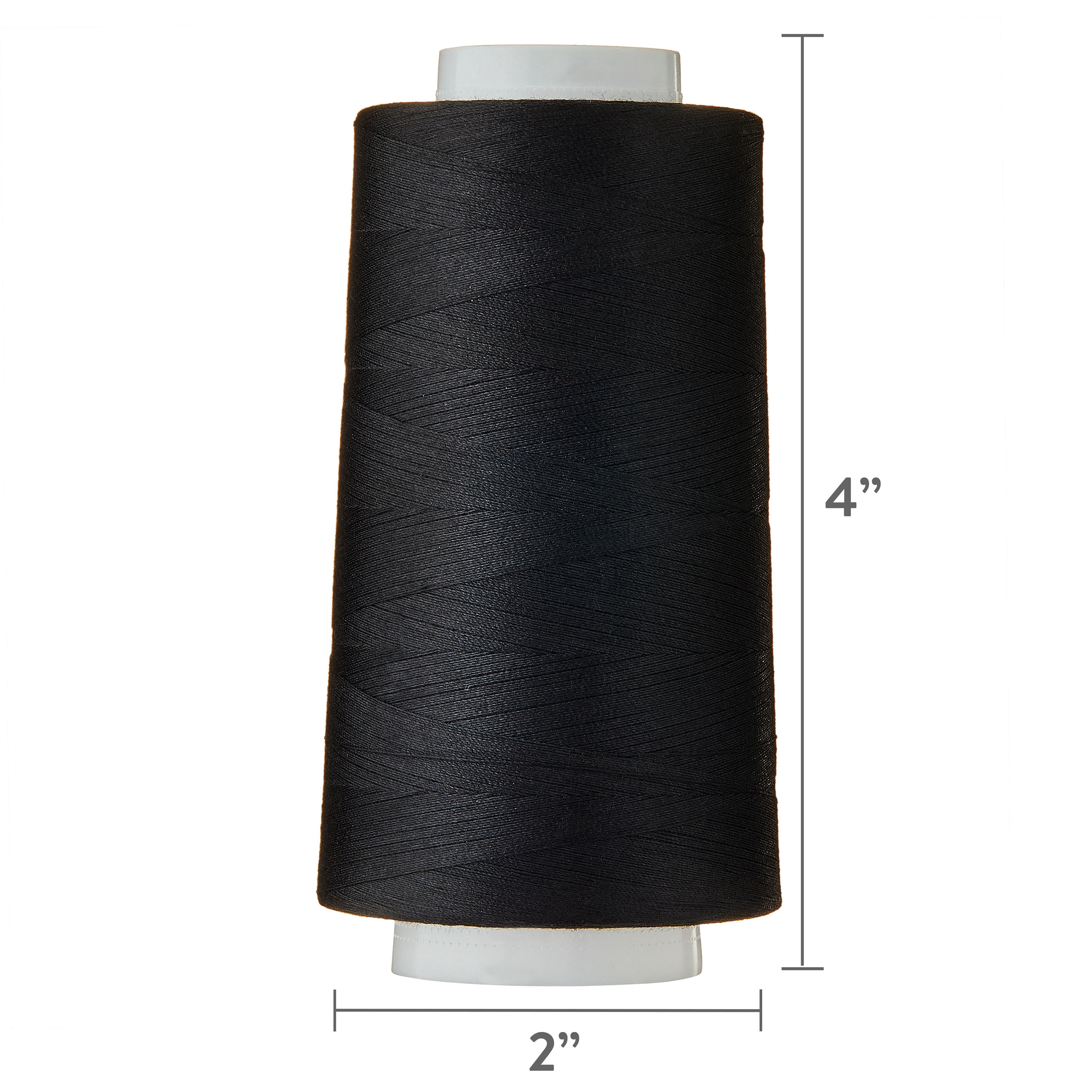 (3 pack) Hello Hobby Black 100% Polyester Overlocking Thread, 3000 Yards