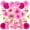 Pink, variant on Party Hanging Paper Fans Set, Pink Confetti Balloons Decorative Folding Fans Paper Pompoms Triangle Bunting Flags Garlands for Wedding Birthday Baby Shower Photo Backdrop Party Decorations