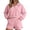 Pink, variant on Womens Sweatsuits 2 Piece Set Oversized Sweatshirt For Women Crew Neck Sweatshirts Women Shorts And Sweatshirt Set For Women Lounge Set Athletic Sets For Women Cute SweatshirtsPullover Sweaters