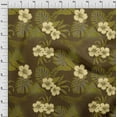 thumbnail image 4 of oneOone Cotton Silk Dark Olive Green Fabric Tropical Flower Sewing Fabric By The Yard Printed Diy Clothing Sewing Supplies 42 Inch Wide, 4 of 4