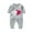A-Gray, variant on Valentine's Day Baby Jumpsuit Newborn Baby Clothes Girls Boys Long Sleeve Heart Print Fall Winter Romper One Piece Outfits White
