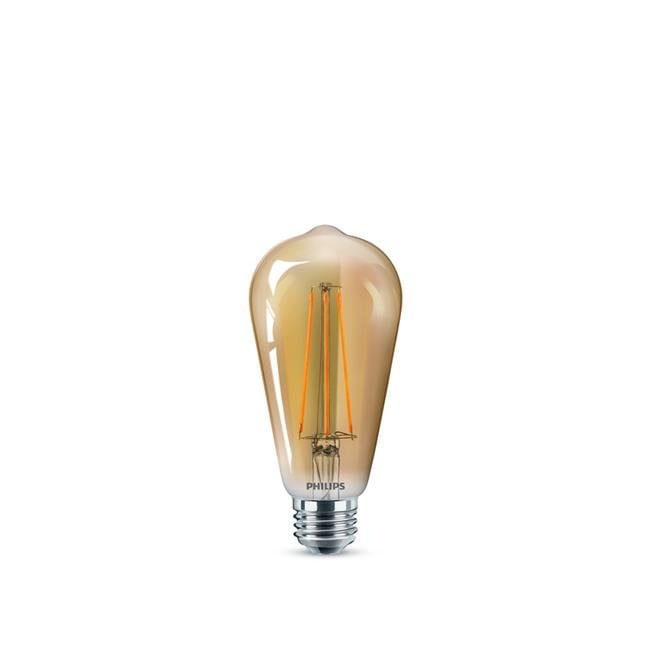 uitvoeren halfrond onderwijzen Philips 3001876 40 watt Equivalence ST19 E26 Medium LED Bulb&#44; Amber  Warm White - Walmart.com
