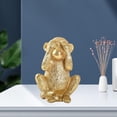 thumbnail image 4 of Monkey Figurines, Home Decoration Chinese Style Animal Statues, Table Resin Crafts, Indoor Sculpture Ornaments , See No Evil, 4 of 8