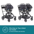 thumbnail image 3 of Contours Element Side-by-Side Convertible Toddler and Baby Stroller Single-to-Double, Reversible Seating Options, Infant Car Seat Compatible, Spacious Storage, UPF 50 Sun Canopy - Stealth Black, 3 of 5