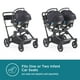 thumbnail image 3 of Contours Element Side-by-Side Convertible Toddler and Baby Stroller Single-to-Double, Reversible Seating Options, Infant Car Seat Compatible, Spacious Storage, UPF 50 Sun Canopy - Stealth Black, 3 of 5