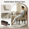 thumbnail image 3 of AFO Upholstered Dining Chairs Set of 6, Fabric Kitchen Side Chairs with Solid Wood Legs, Camel, 3 of 7
