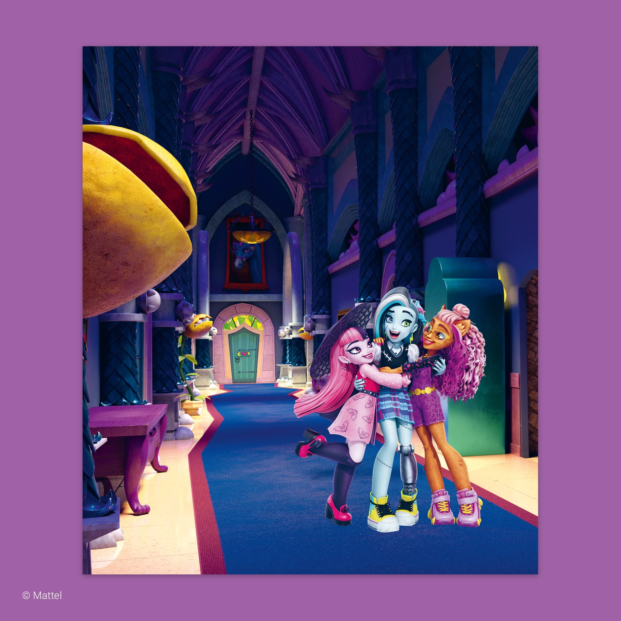 book 'n' app: Panorama Sticker Book - Monster High - Mix & Match Stickers On Double-Page Spreads, Characters & Fashion, Spooky School Scenes, Kids 4+