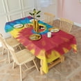 thumbnail image 3 of Colorful Rainbow Tie Dye Spiral Pattern Rectangle Tablecloth 60"x102",Waterproof Polyester Rectangle Table Cloth, Wipeable Spillproof Polyester Tablecloth for Dining, Camping, Indoor and Outdoor, 3 of 6