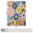 thumbnail image 4 of Nawypu  70s Retro Flower Throw Blanket, 60s Vintage Groovy Daisy Flowers Boho Hippie Bright Colorful Floral Print Blanket for Couch Chair Sofa Bed Dorm Bedroom Home, 4 of 6