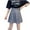 Gray, variant on Viikei Summer Skirts for Women Skirts Clearance Sale Skirt Plus Size Fashion Plaid Pleated A-Line Skirt Anti-Burnout High Waist Short Skirt