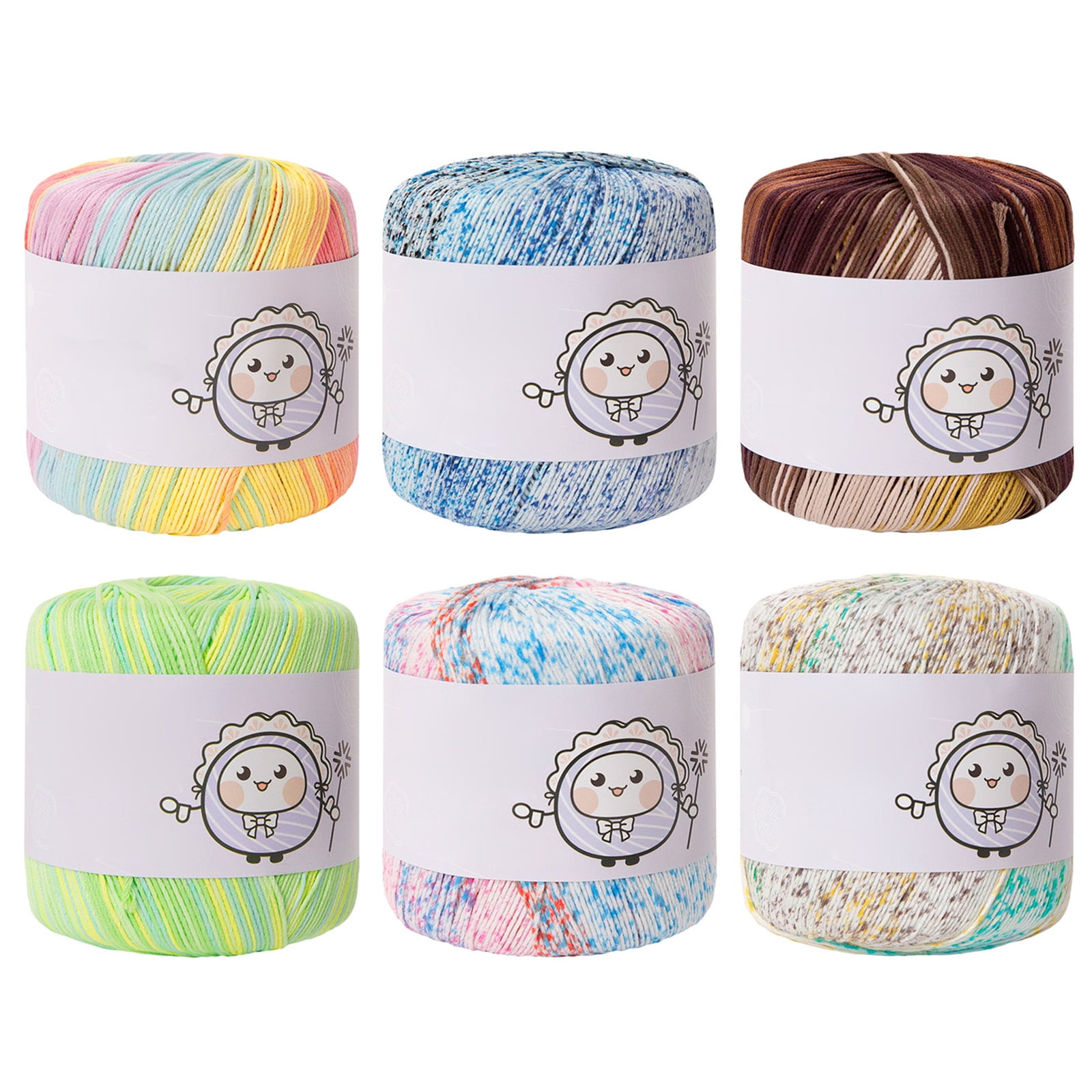 Singed Cotton Lace Yarn 3Pieces Set Smooth Fade Resistant For Sensitive Skin Crafting